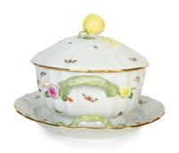 A Herend Porcelain Rothschild Covered Tureen and Underplate — 20th Century