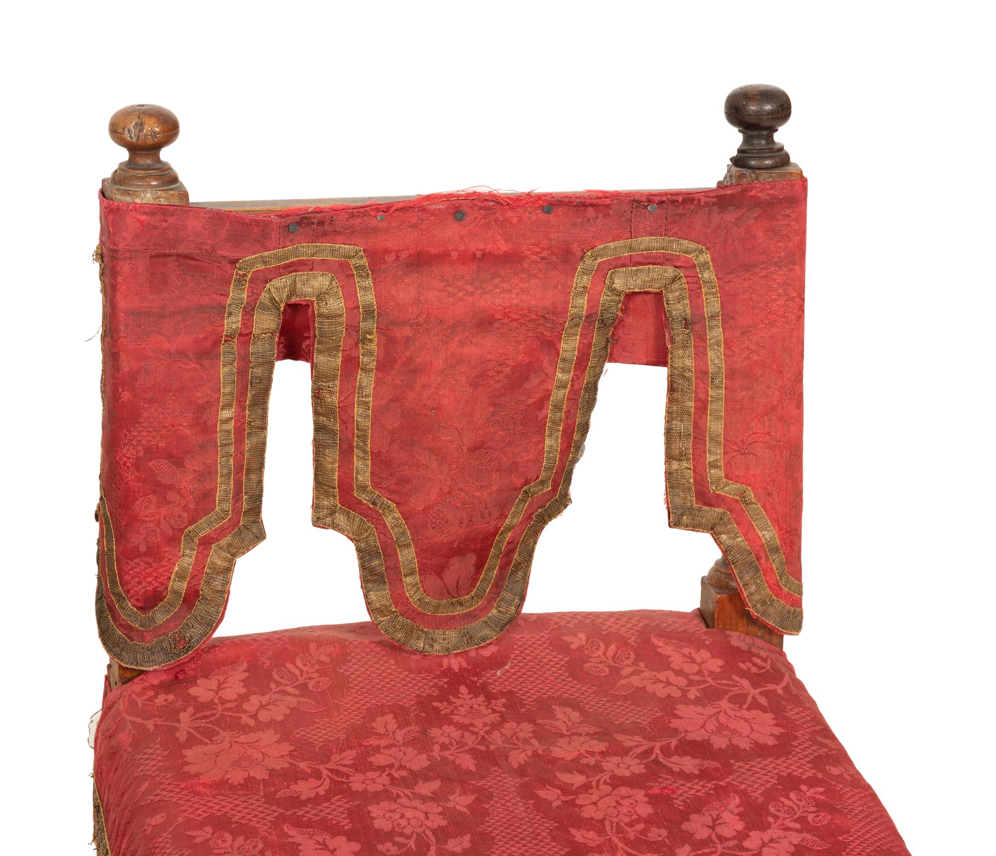 A Pair of Jacobean Style Walnut Low Chairs