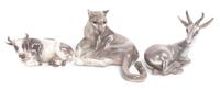 Three Dahl Jensen Copenhagen Porcelain Figures Width of widest 12 1/2 inches. — 20TH CENTURY