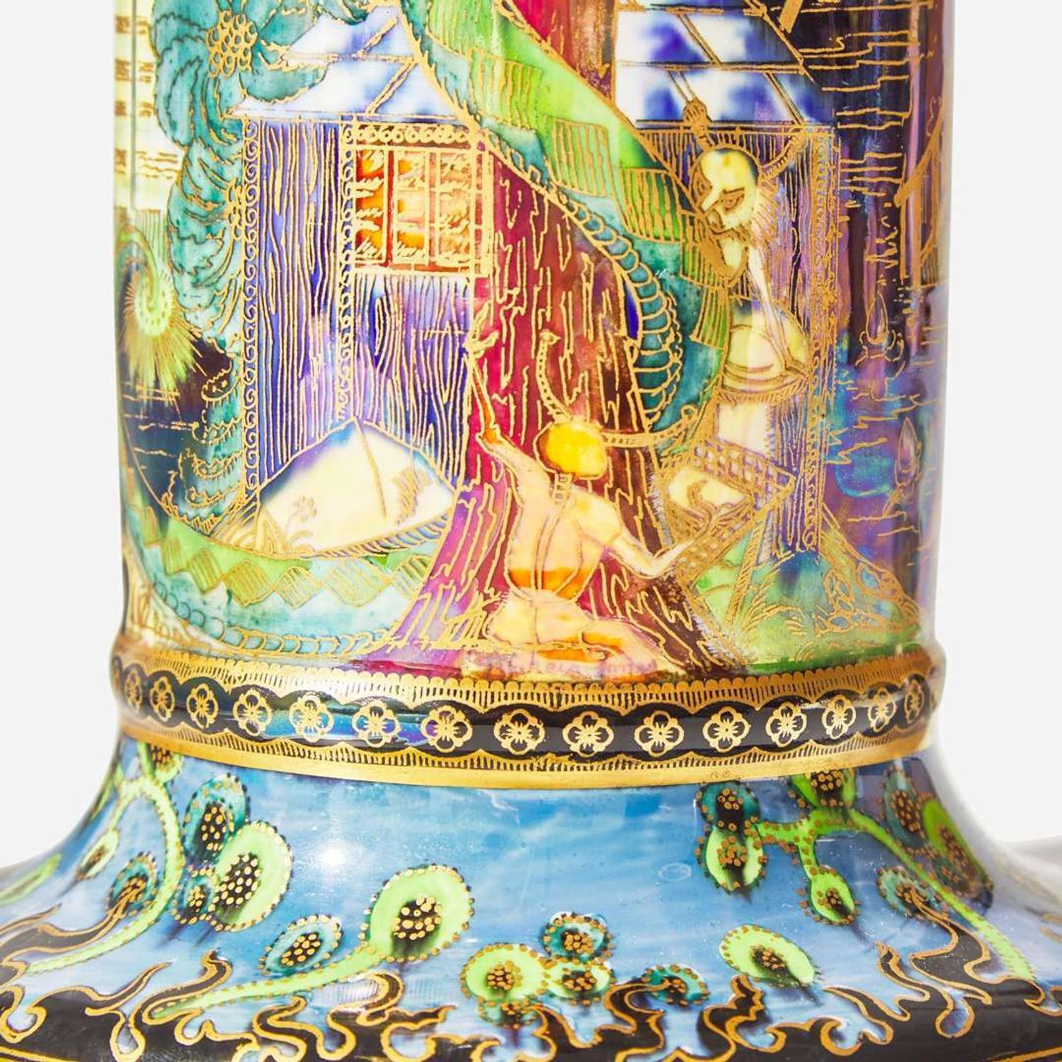A Wedgwood Fairyland Lustre "Torches" Vase UK, circa 1925
