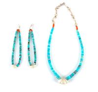Southwestern Turquoise Bead Necklace Lenght 14 inches