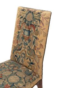 A Pair of George II Tapestry-Upholstered Walnut Side Chairs