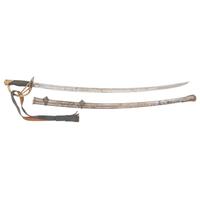 Unmarked US Model 1860 Light Cavalry Saber with Leather Saber Knot