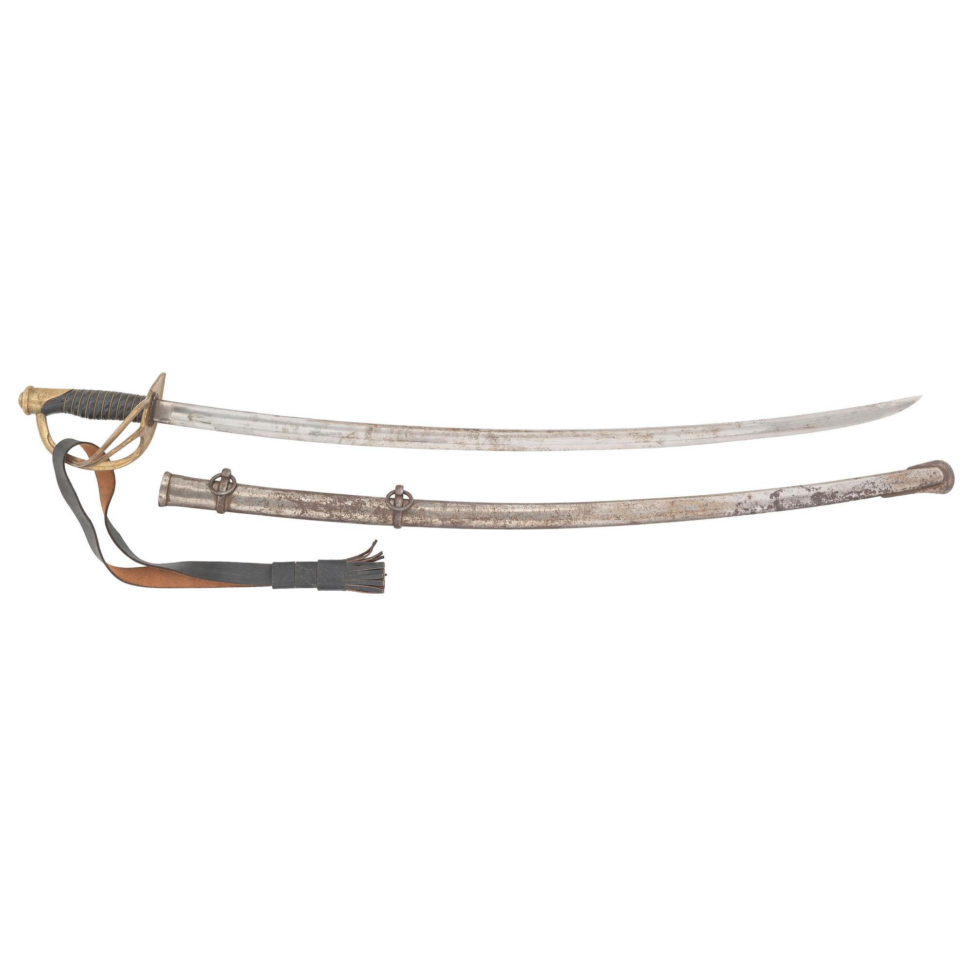 Unmarked US Model 1860 Light Cavalry Saber with Leather Saber Knot