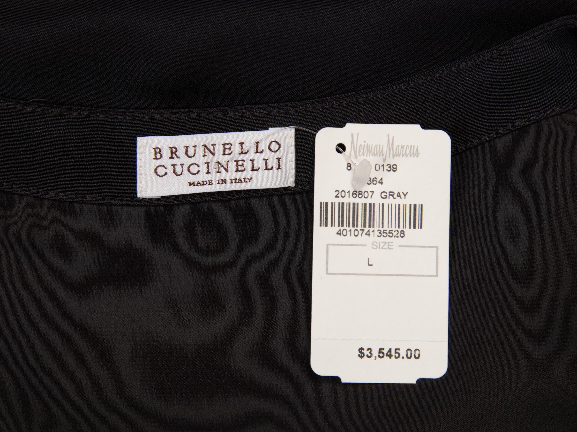 Brunello Cucinelli, Silk Tent Dress with Monili