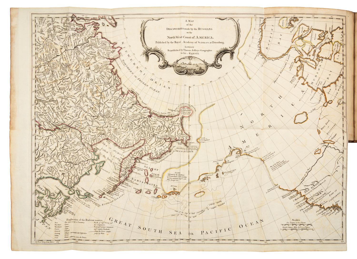 MÜLLER, Gerhard Freiderich (1705-1783). Voyages from Asia to America. London, 1761. FIRST ENGLISH EDITION.