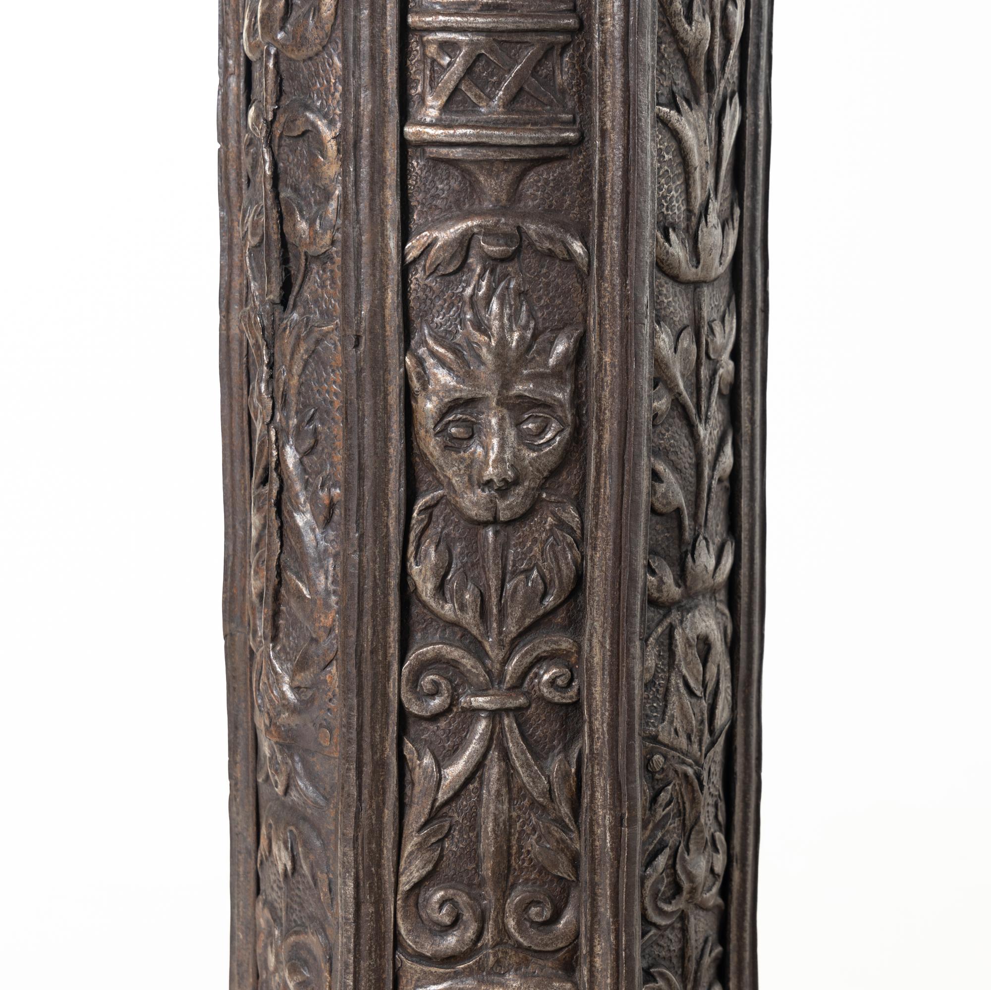 A Continental Metal-Mounted Pedestal