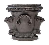 An Albany Glaze Stoneware Flower Pot