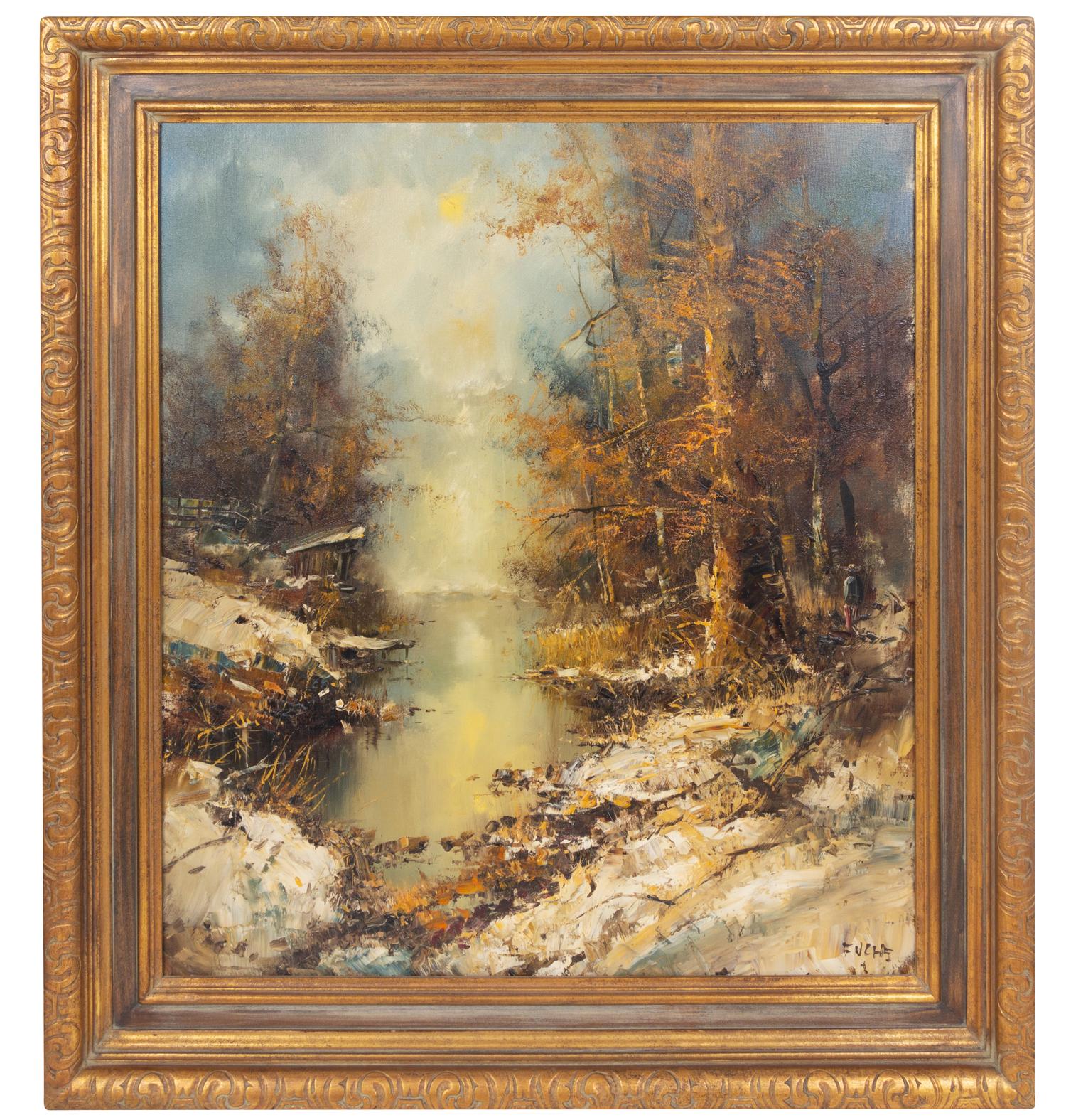 Richard Fuchs (Swiss, b. 1930) Winter Landscape oil on…