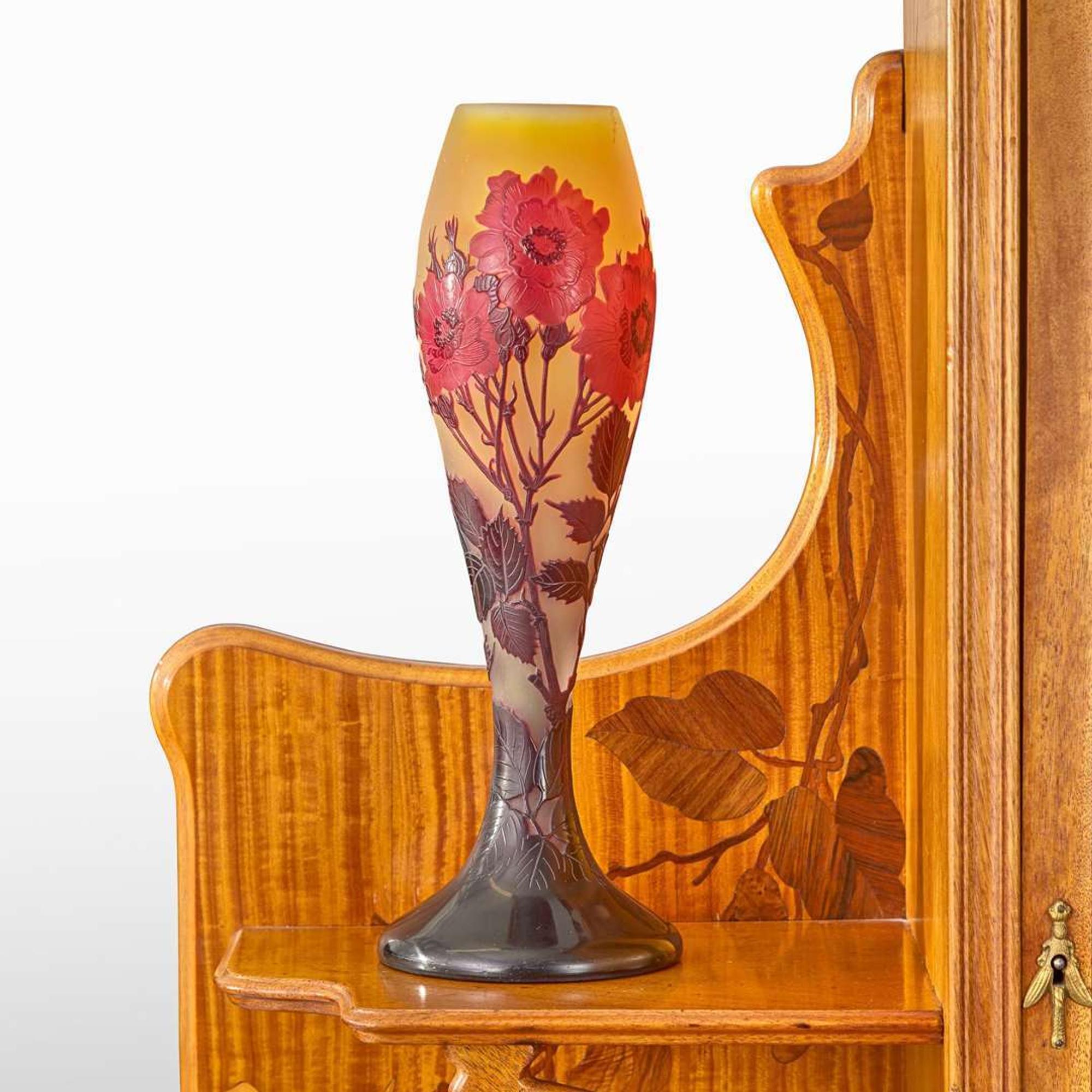 Émile Gallé A "Roses" Vase, circa 1900