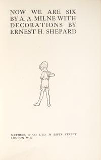 [Children's & Illustrated] Milne, A.A. Now We Are Six