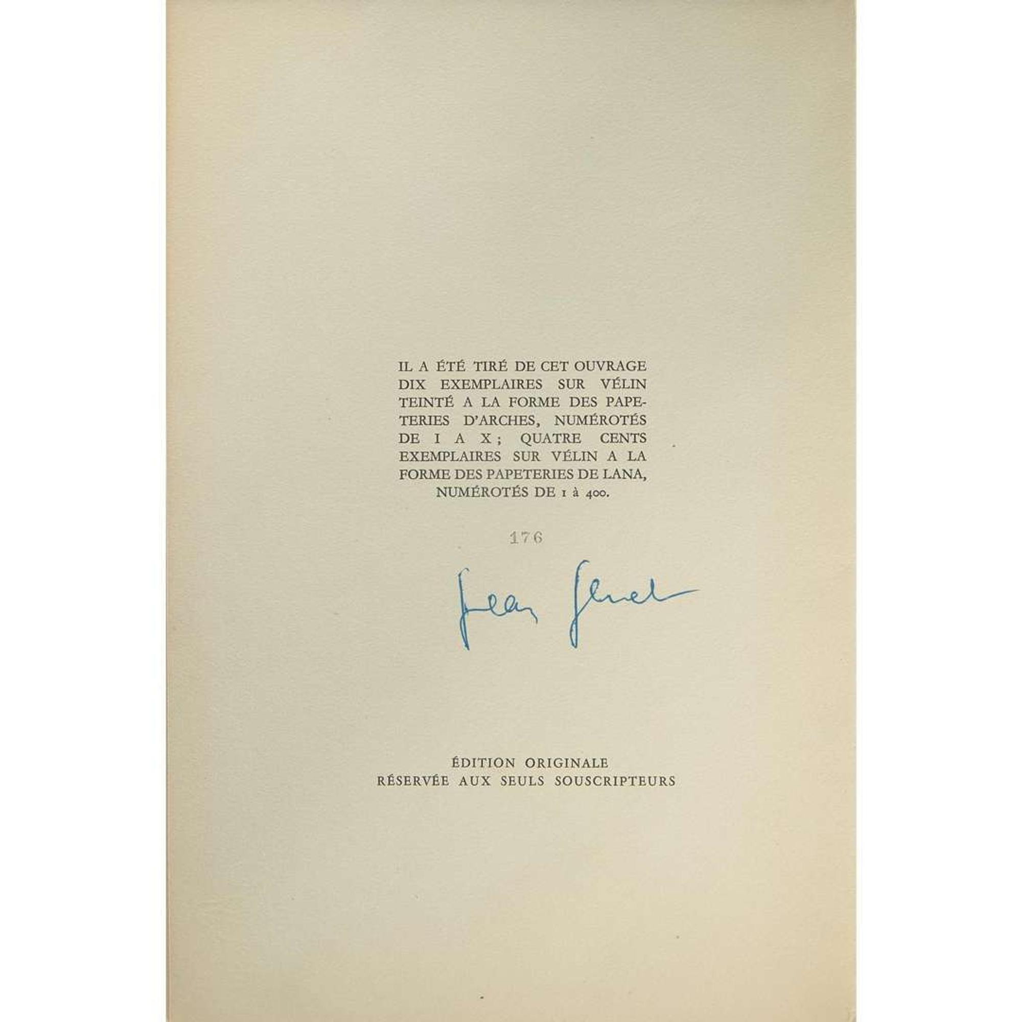 [Literature] Genet, Jean Group of 2 Titles: One Signed Limited Edition, and One Inscribed