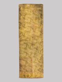 A Orange Ground Brocade Woven Silk 'Dragon' Panel