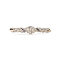 ART DECO, DIAMOND AND SAPPHIRE BAR BROOCH