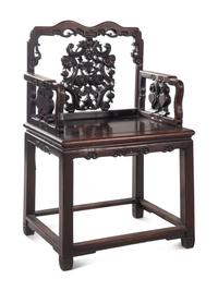 A Pair of Rosewood Armchairs, Meiguiyi