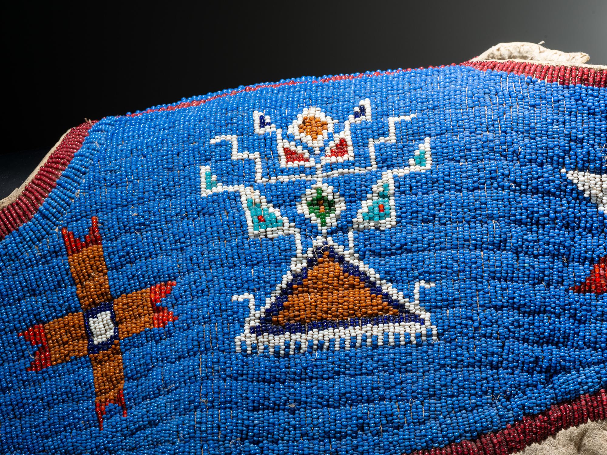 Sioux Girl's Beaded Hide Dress Yoke