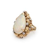 OPAL AND DIAMOND RING