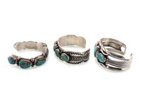 Navajo Silver and Turquoise Cuff Braclets