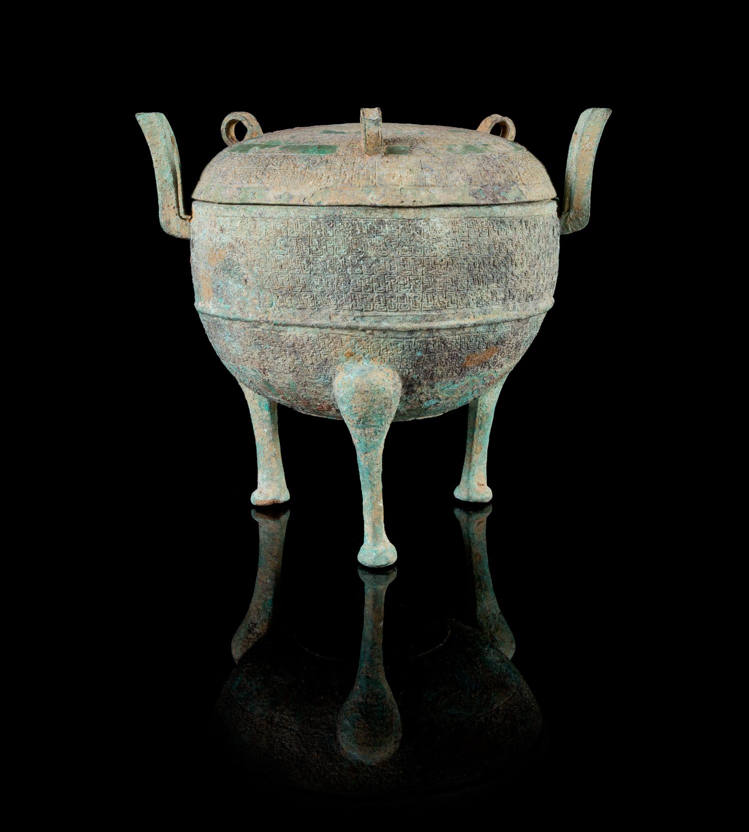 An Archaic Bronze Ding Vessel — LIKELY HAN DYNASTY