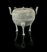 An Archaic Bronze Ding Vessel — LIKELY HAN DYNASTY