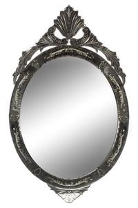A Venetian Glass Mirror Height 45 x width 27 inches. — 20TH CENTURY