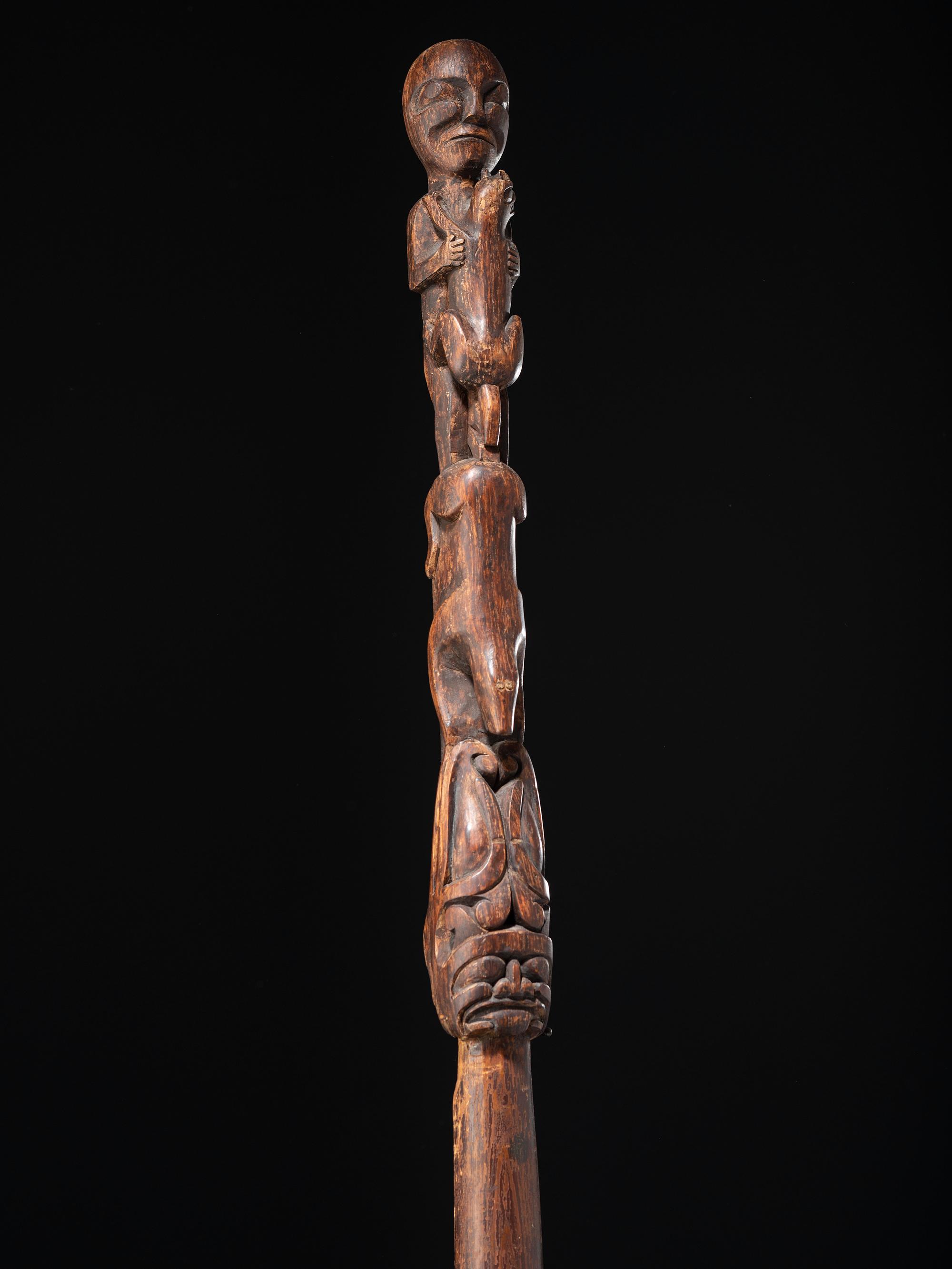 Northwest Coast Carved Speaker Staff