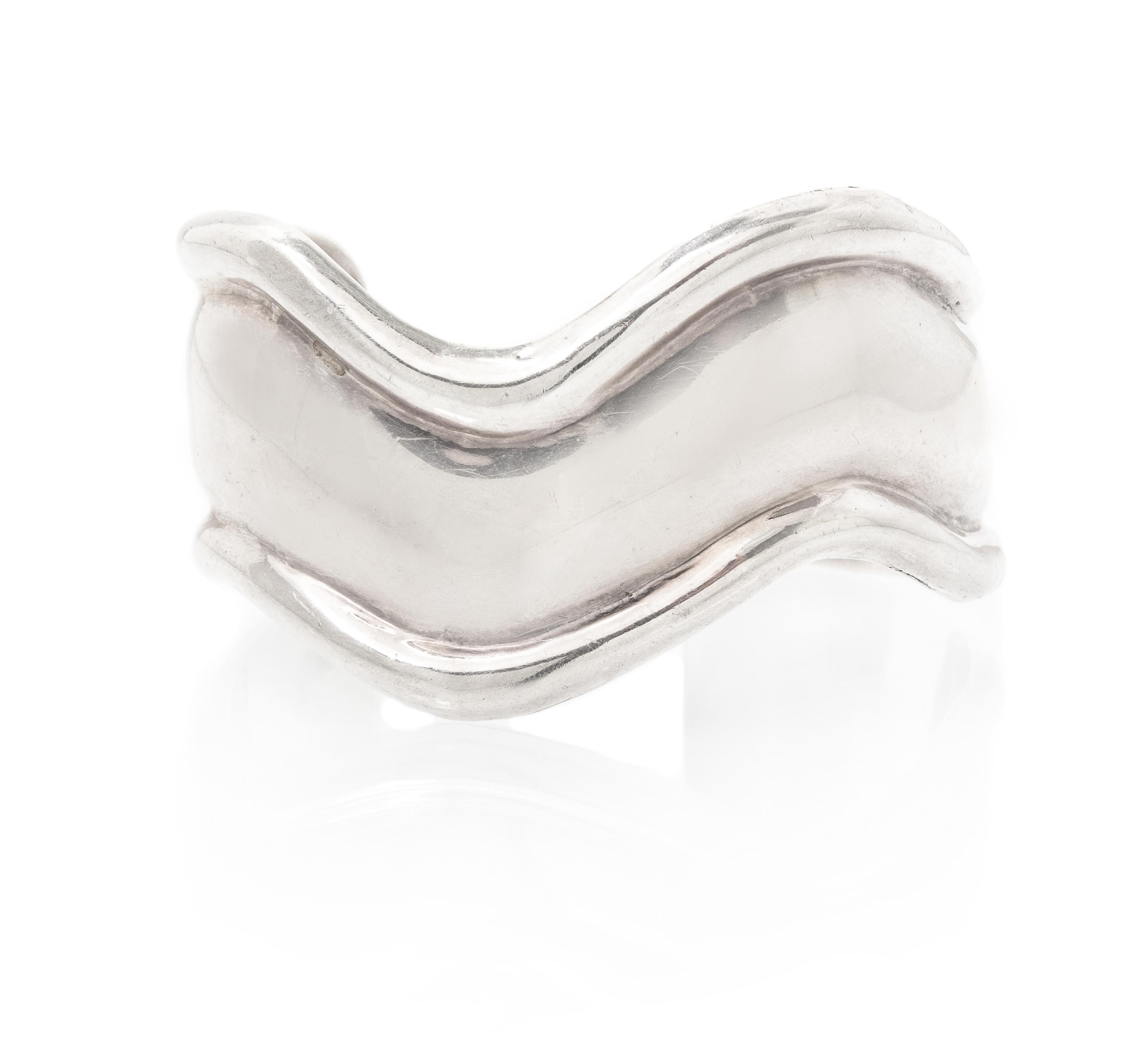 A Sterling Silver Cuff Bracelet, Taxco, 35.10 dwts.