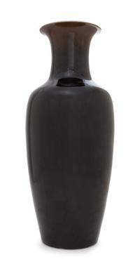A Mirror Black Glazed Porcelain Vase Height 18 inches. — 18TH/19TH CENTURY