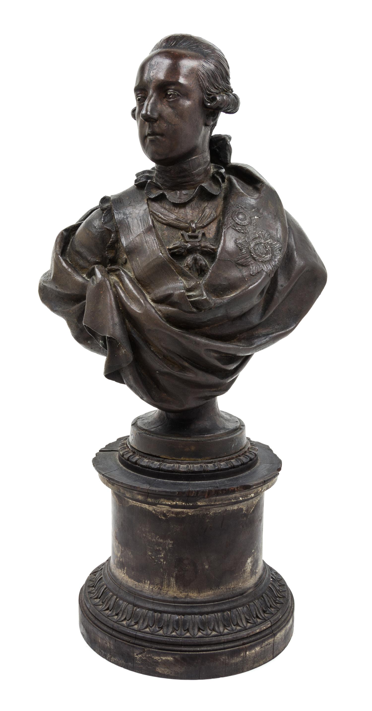 An Austrian Bronze Bust Height 19 1/4 inches. — ANTON VON GRASSI (1755-1807)