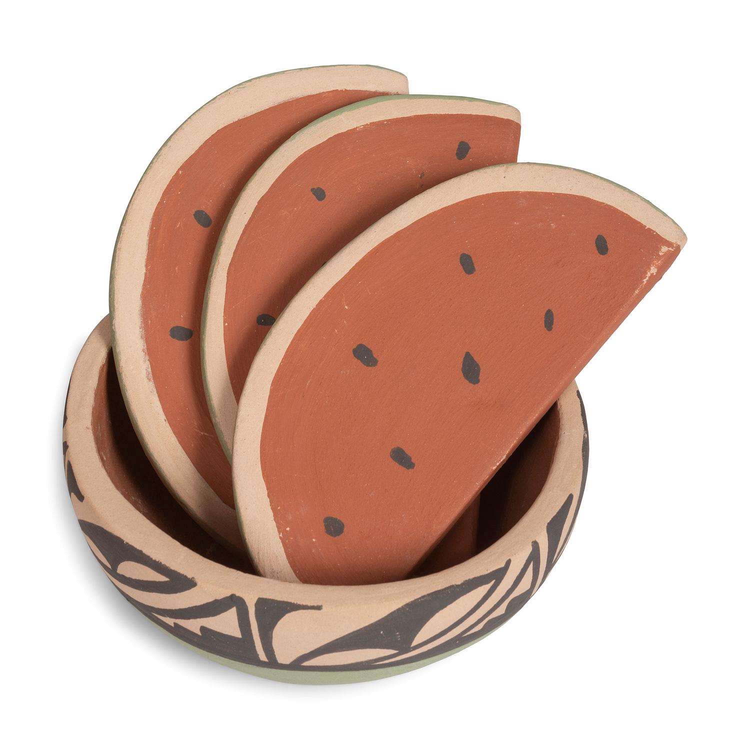 Pottery Koshare with Watermelon