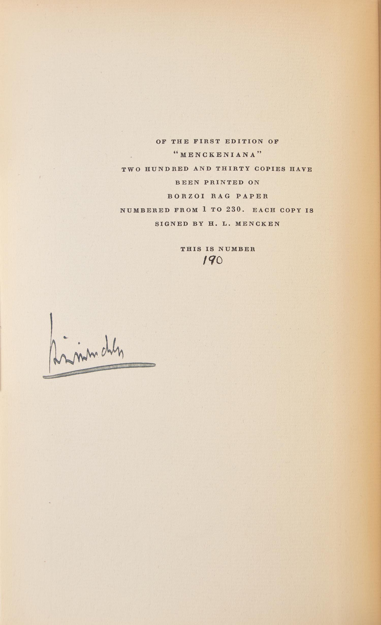 [Literature] Mencken, H.L. Menckeniana A Schimpflexikon