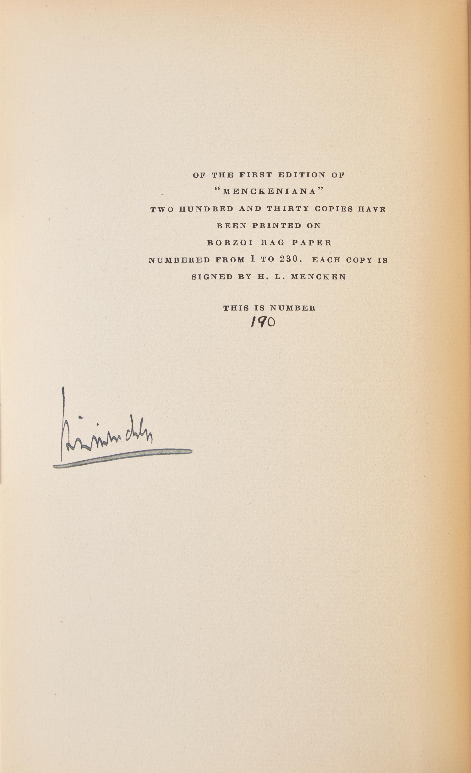 [Literature] Mencken, H.L. Menckeniana A Schimpflexikon