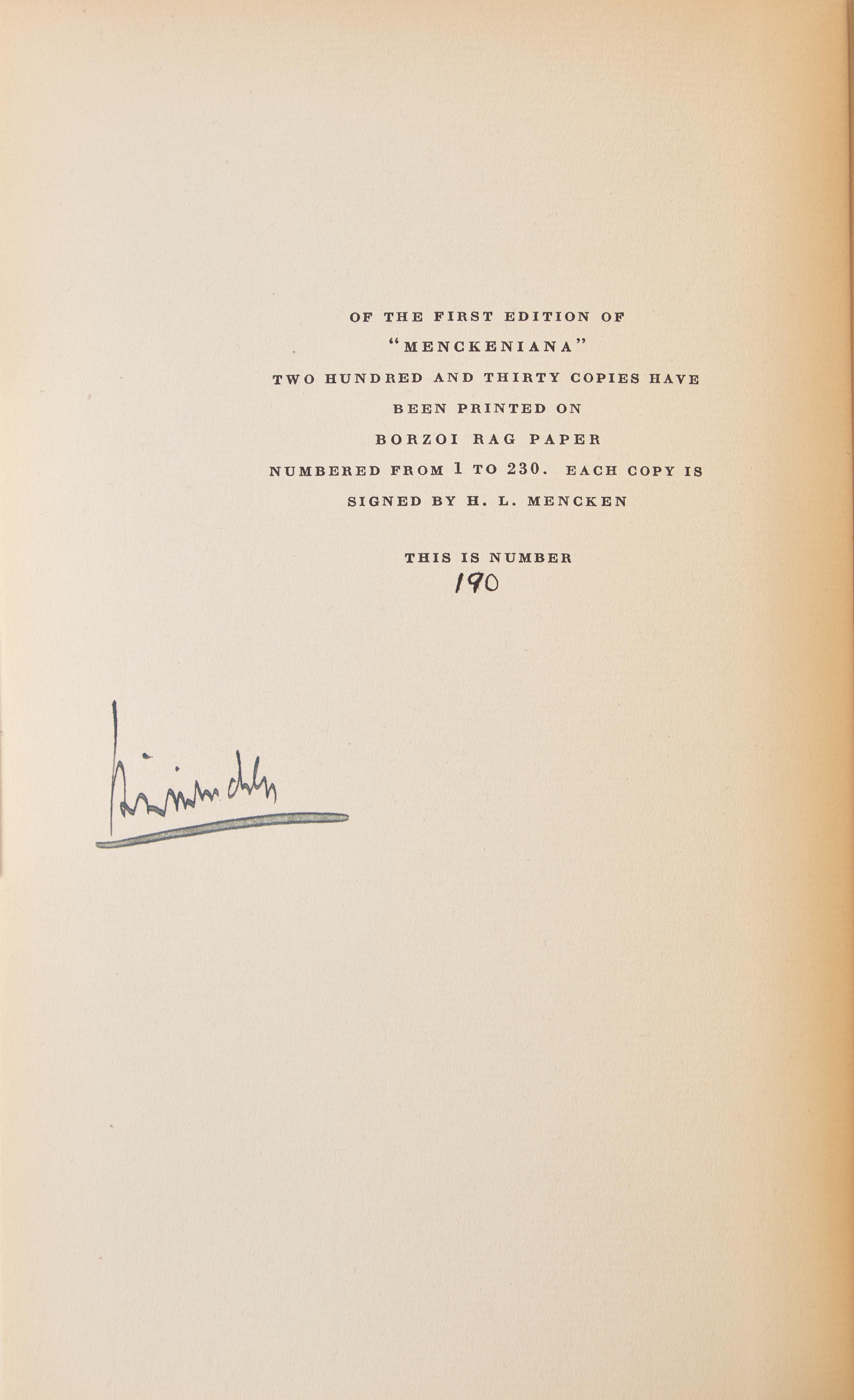 [Literature] Mencken, H.L. Menckeniana A Schimpflexikon