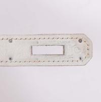 Hermès White Leather Kelly Bag 32cm, 1986
