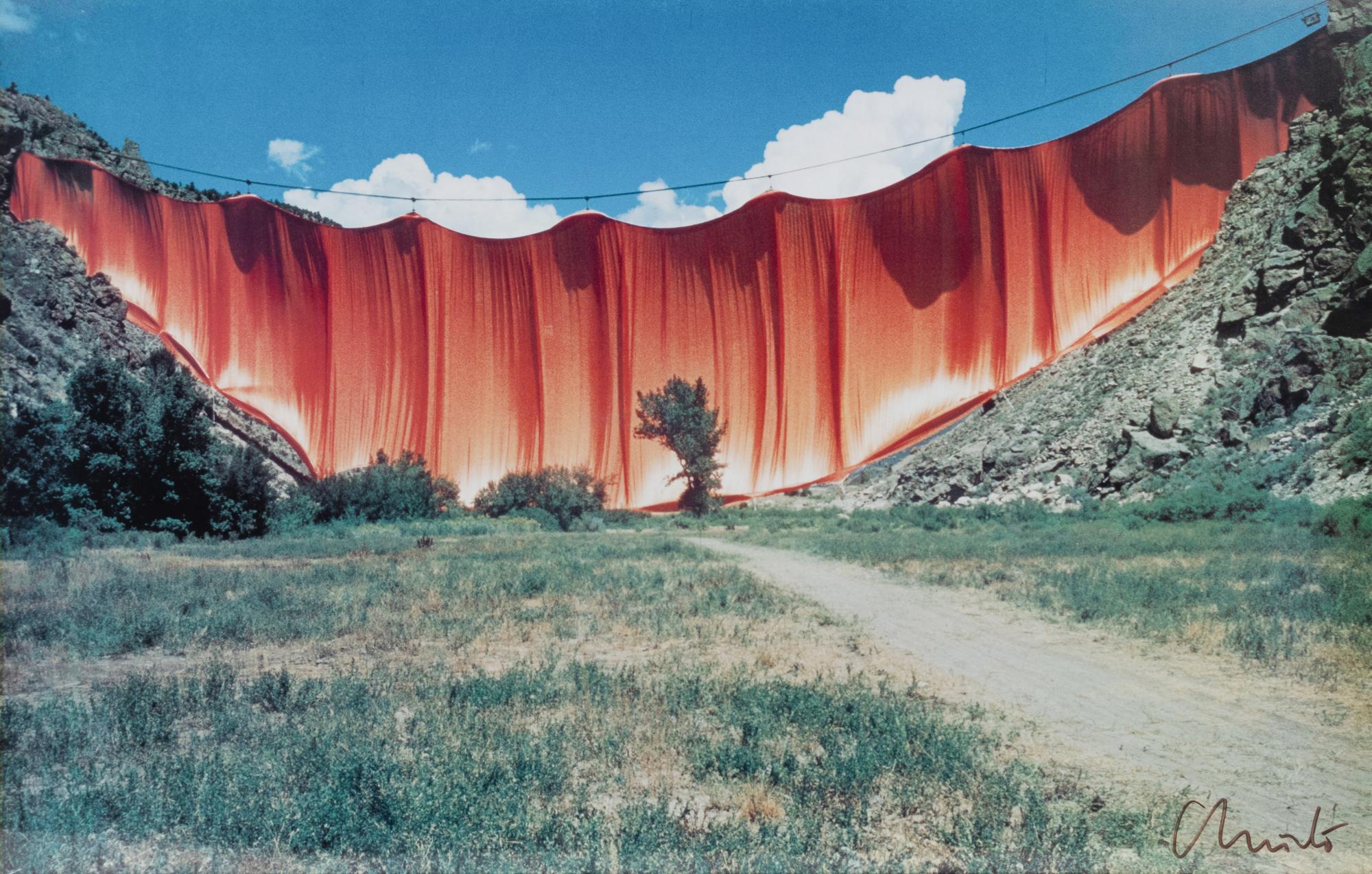 Running Fence, Sonoma and Marin Counties, California, 1972-76 and V alley Curtain, Rifle, Colorado , 1970-72