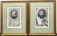 A Set of Four Engravings Each: 14 1/2 x 9 inches. — JACOBUS HOUBRAKEN (1698-1780) AFTER PETER LELY AND OTHERS