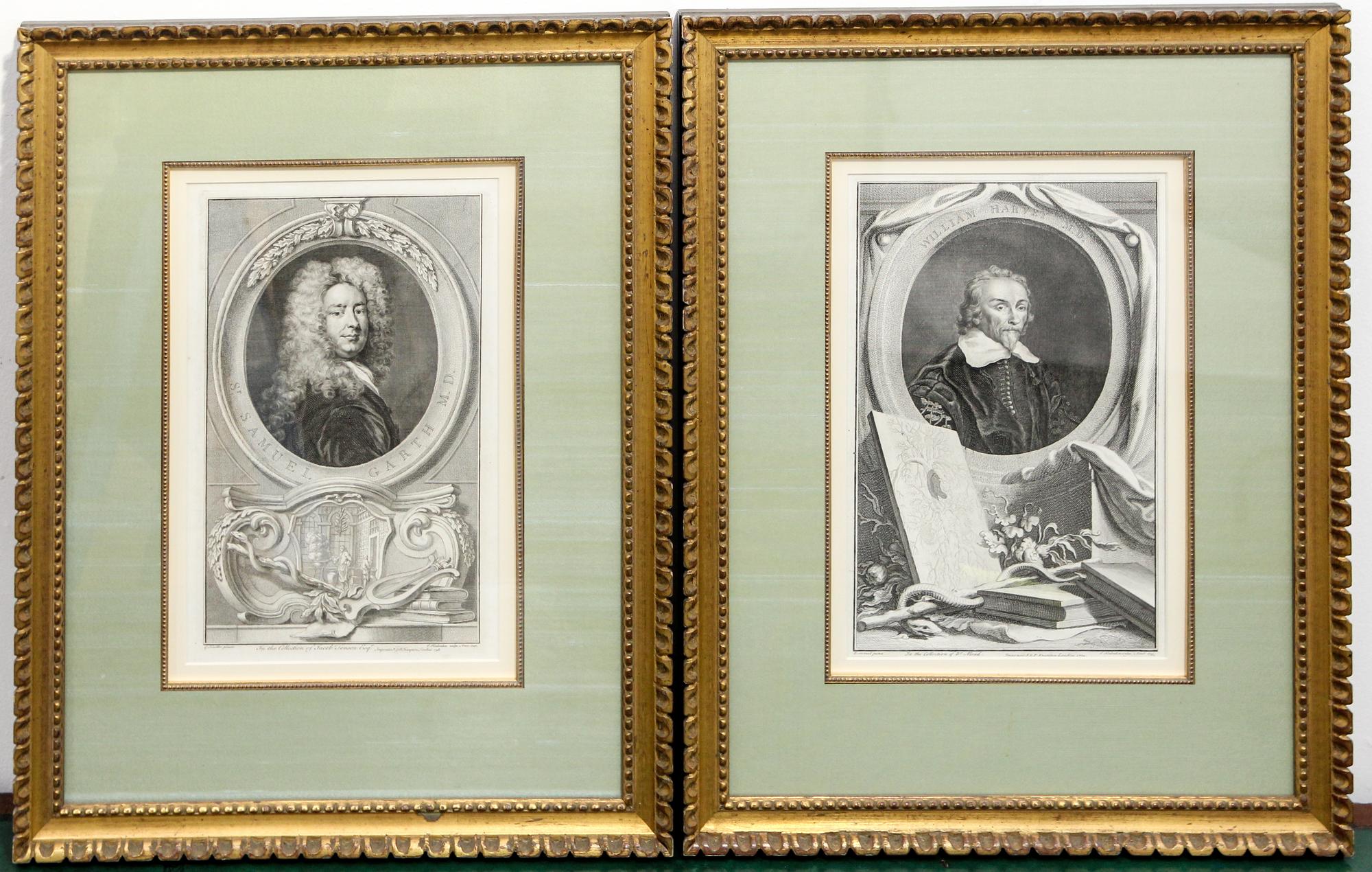 A Set of Four Engravings Each: 14 1/2 x 9 inches. — JACOBUS HOUBRAKEN (1698-1780) AFTER PETER LELY AND OTHERS