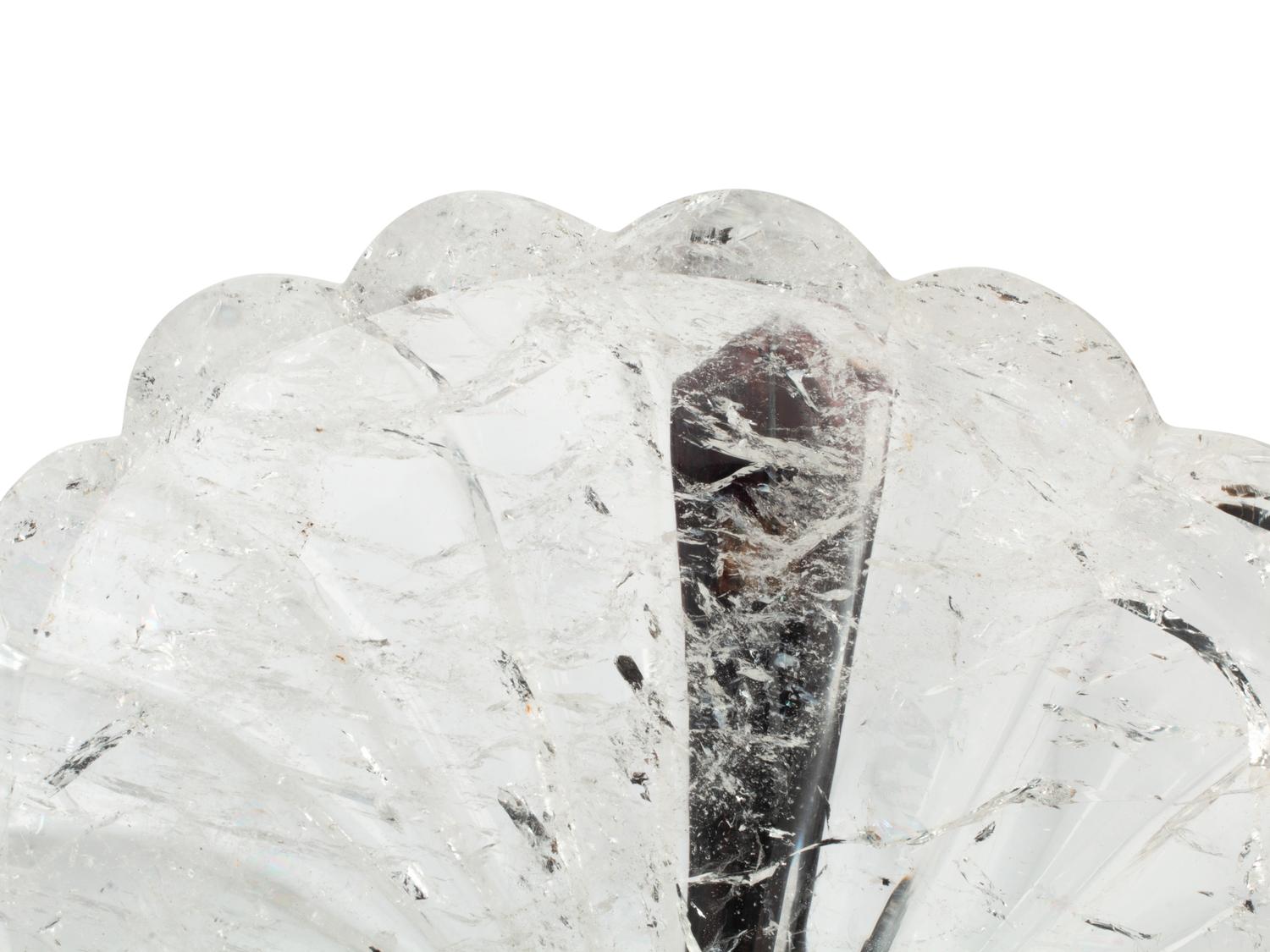 A Set of Three Rock Crystal Shell-Shaped Dishes