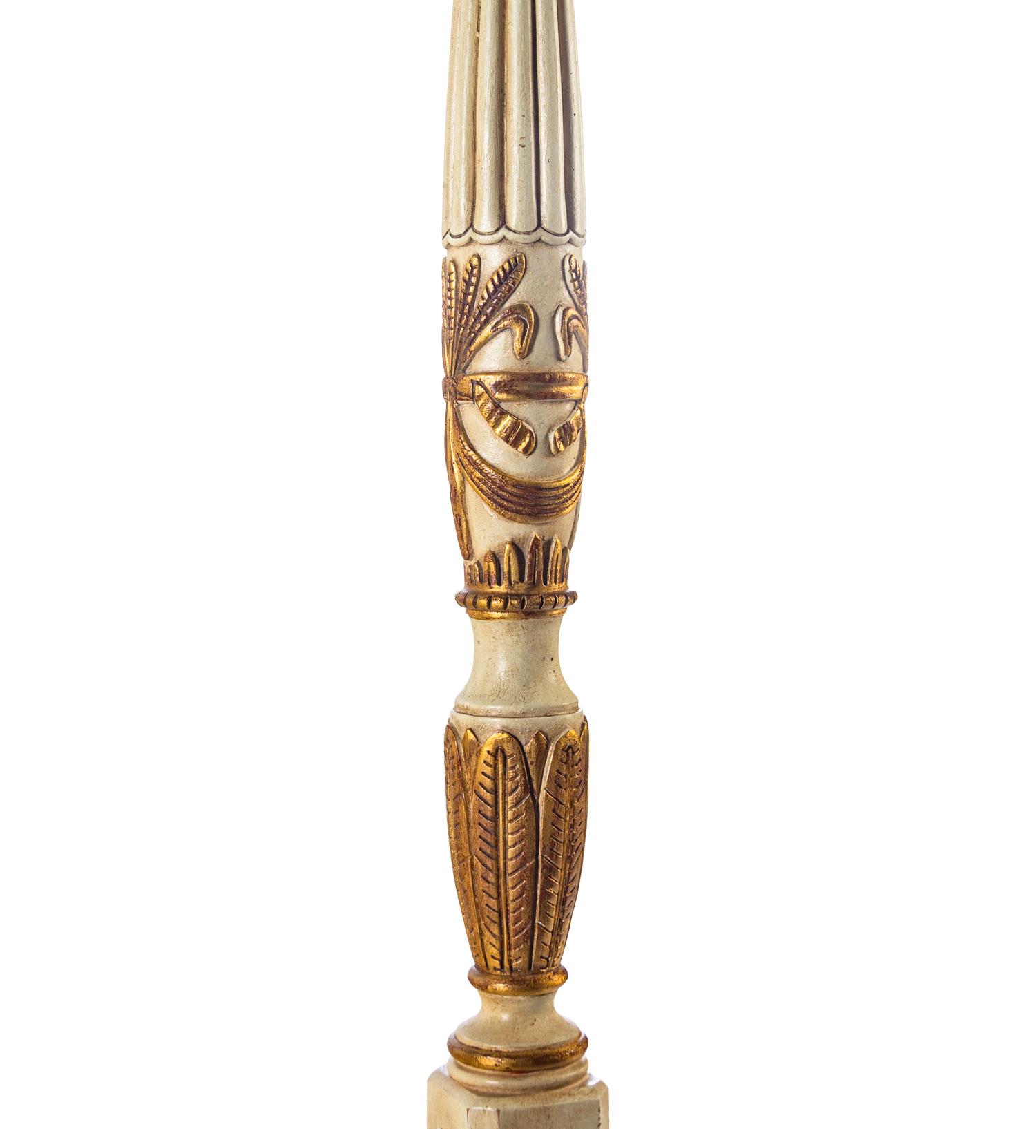 An Adam Style Painted and Parcel Gilt King-Size Tester Bed