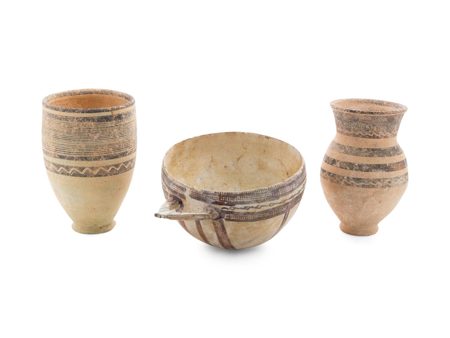 Three Cypriot Pottery Vessels