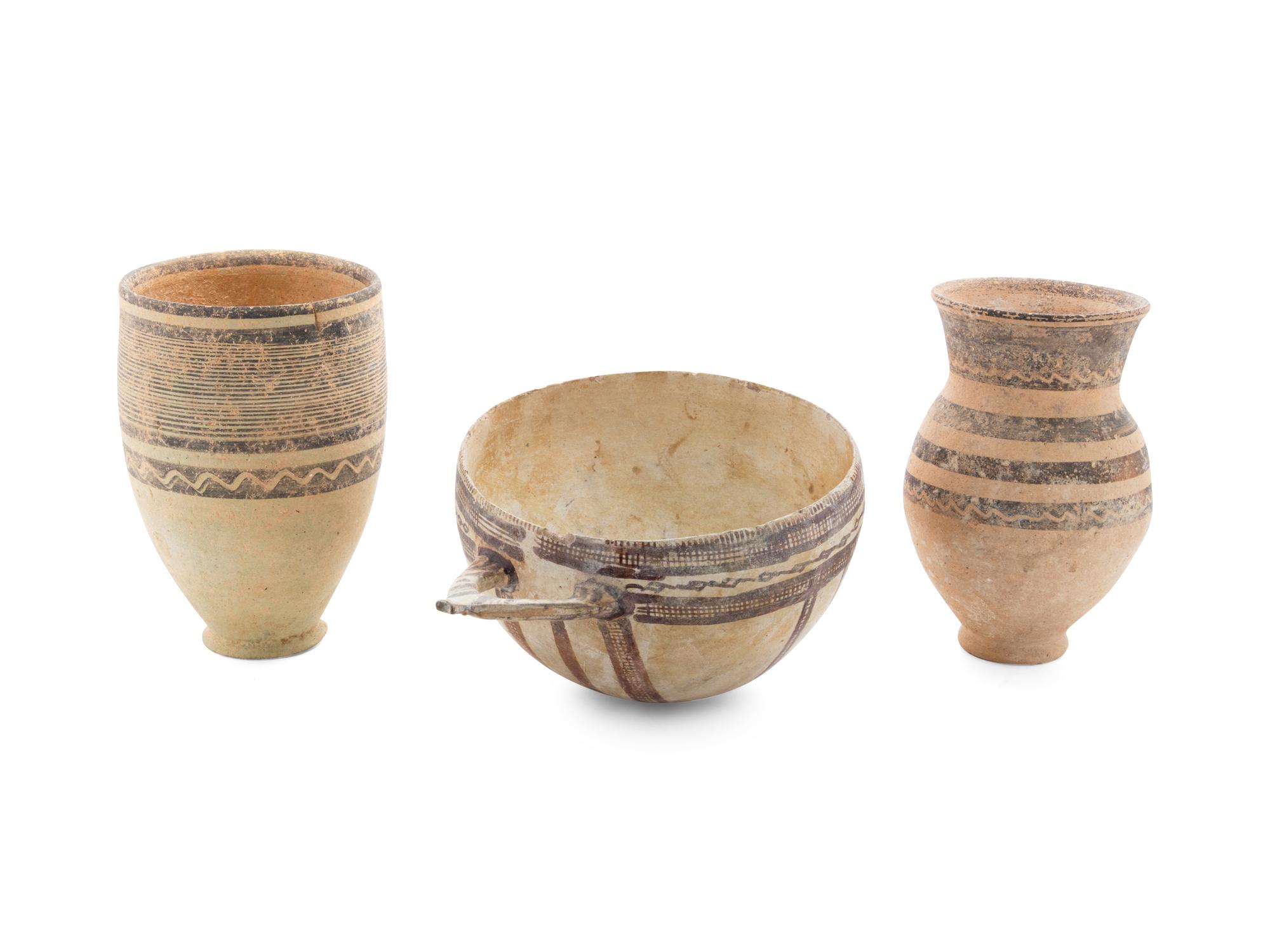 Three Cypriot Pottery Vessels