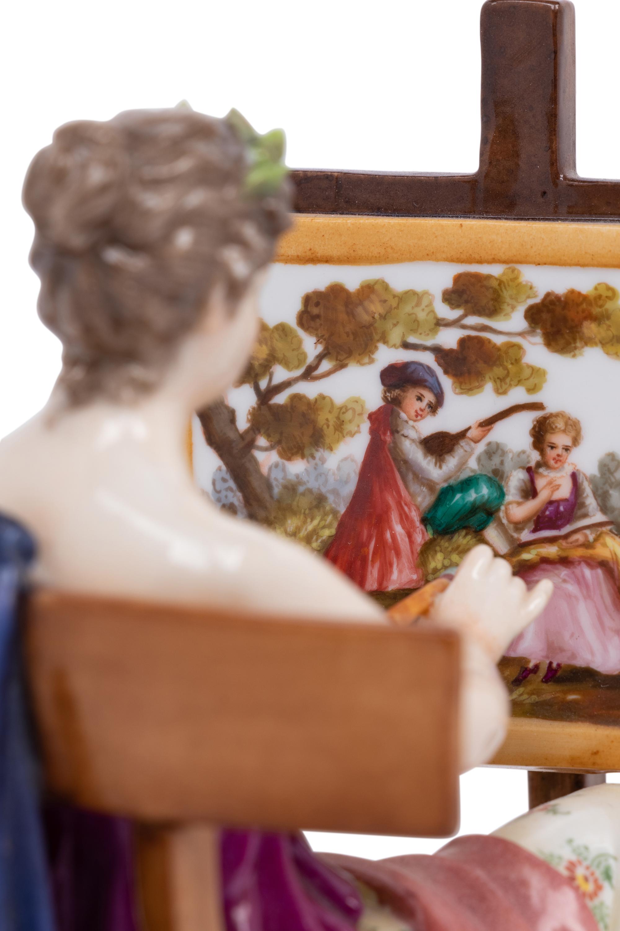 A Continental Porcelain Allegorical Figure