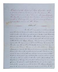 [WESTERN AMERICANA]. CARLETON, Major General James Henry (1814-1873). Extract of a report on the "Bosque Redondo" region of New Mexico signed ("James Henry Carleton") as Bvt. Major and submitted to the Governor of New Mexico, [ca 1852].