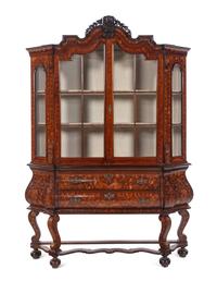 A Dutch Marquetry Cabinet on Stand