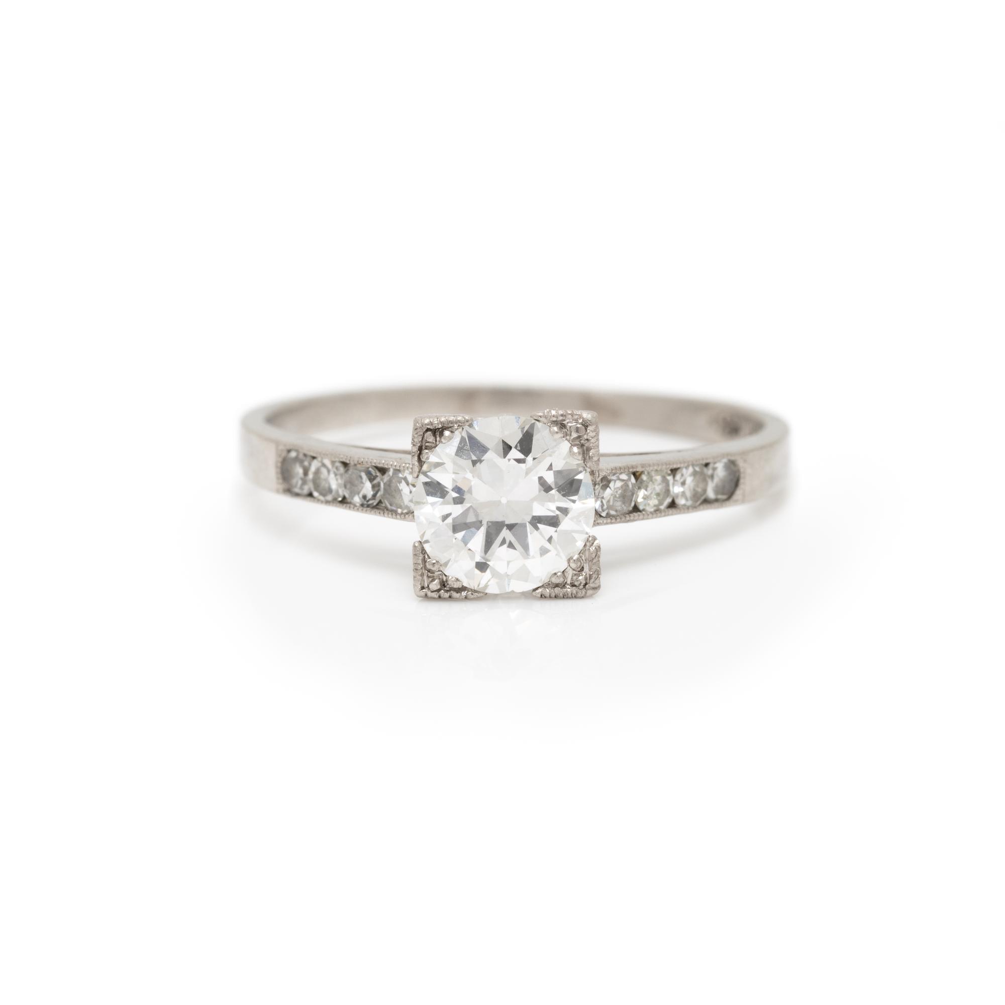 PLATINUM AND DIAMOND RING