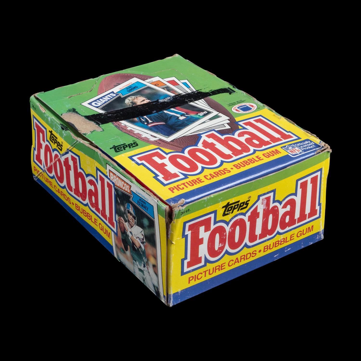 An Unopened Wax Box of 1987 Topps Football Cards