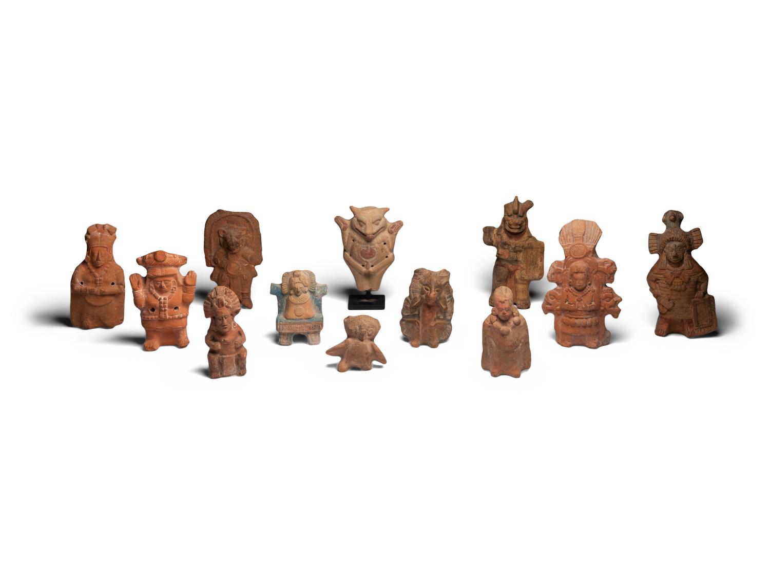 Twelve Maya Terracotta Ocarinas