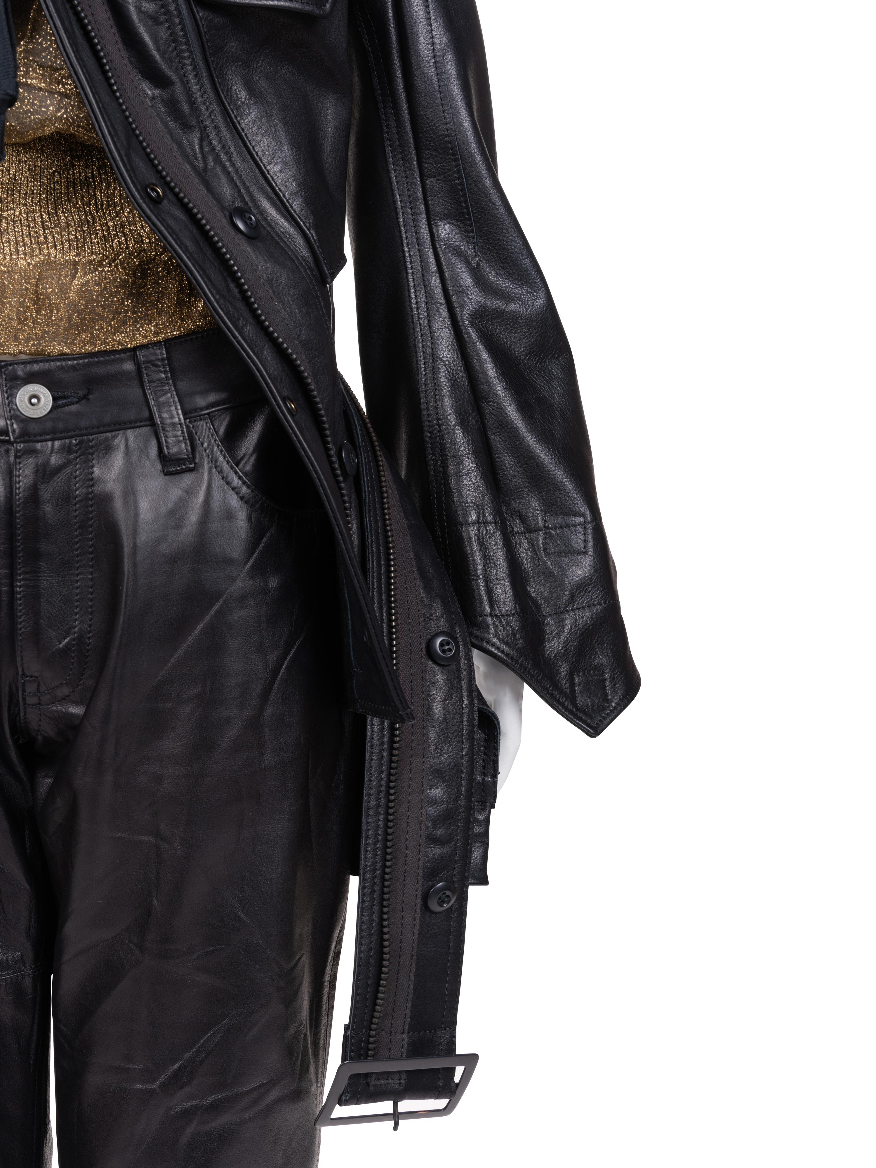 Junya Watanabe Punk Leather Three-Piece Ensemble, Fall/Winter 2006