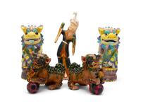A Group of Chinese Glazed Ceramic Figures — 20TH CENTURY