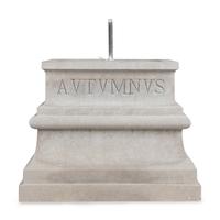 A Set of Four Monumental Carved Marble Garden Herms Allegorical of the Four Seasons